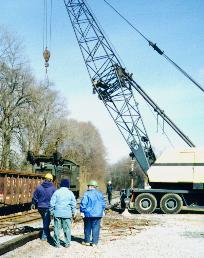 Unloading of Reading baggage car #1715